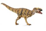This predator was discovered in the early 1980s in Gujarat, India. Its name means ''princely lizard.'' Fossil remains indicate that the Rajasaurus grew to be about 29.5 feet in length and weighed up to 4 tons. This beautifully sculpted, collectible figure