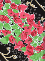 Avalon on Black Oil Cloth, Yardage