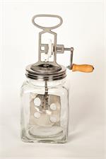 Improved butter churner, makes homemade butter in 15 minutes.