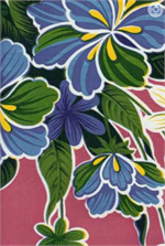Hibiscus on Pink Oil Cloth, Full Bolt
