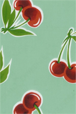 Oilcloth yardage with a classic design of eye-catching cherries. Equal parts country-chic and pin-up rockabilly. Great for your kitchen, on tables, in drawers, and under the sink.