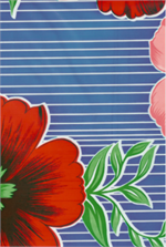 Mali on Blue Oil Cloth, Yardage