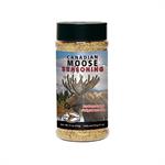 The Moose seasoning was created for Canadian consumers in mind. It has both French and English labeling on the bottle. It does have a flavor with a zing of garlic and paprika.