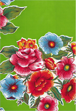 Lady Bird on Lime Green Oil Cloth, Full Bolt