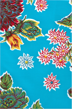 Mum on Light Blue Oil Cloth, Full Bolt