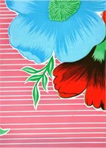 Mali on Pink Oil Cloth, Yardage