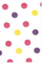 Tokyo Dots Pink and Purple on White Oil Cloth, Full Bolt