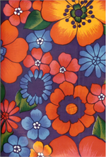 London on Purple Oil Cloth, Yardage