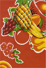 Cane on Red Oil Cloth, Yardage