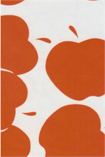 Solvang Red on White Oil Cloth, Yardage