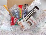A Little Bit Nutty Candy Bar Sampler Pack  A tasty assortment of best selling, nostalgic candy bars.This assortment includes 1 each Big Hunk, Chick O Stick,GooGoo Cluster, Peanut Butter Mountain Bar, Pearson’s Nut Goodie, Oh Henry!,U-NO, Zagnut, Zero.