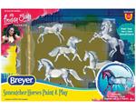 Stablemates painting is one of Breyer's most popular hobby activities! This exciting kit includes everything needed to create 5 beautiful Stablemates suncatchers. When painted with the special included paints, these horses will have a beautiful.
