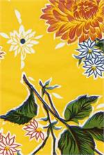 Mums on Yellow Oil Cloth, Yardage
